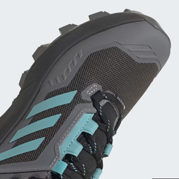 Adidas 2023 Women's TERREX Swift R3 GORE-TEX Grey Blue Waterproof Hiking Shoes - Picture 9 of 9